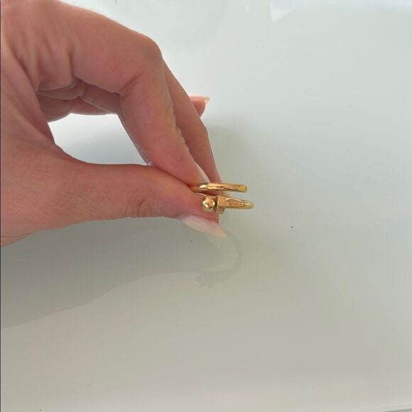 Gold Adjustable Ring A1155 - Picture 3 of 4